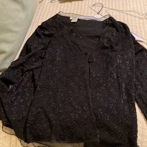 Cami and Cardigan.  Black.  Great for Christmas parties.